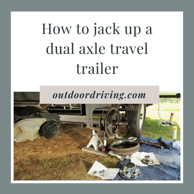 How to jack up a dual axle travel trailer | Easy way to jack up 2022