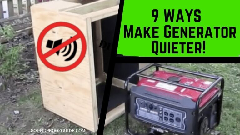 How to Make a Generator Quiet