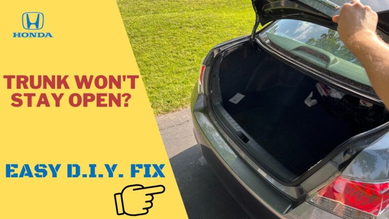 How to Fix a Trunk That Won’T Stay Open