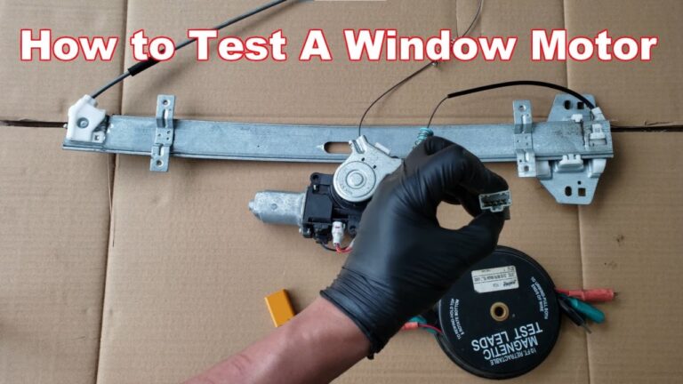 How to Test a Window Motor