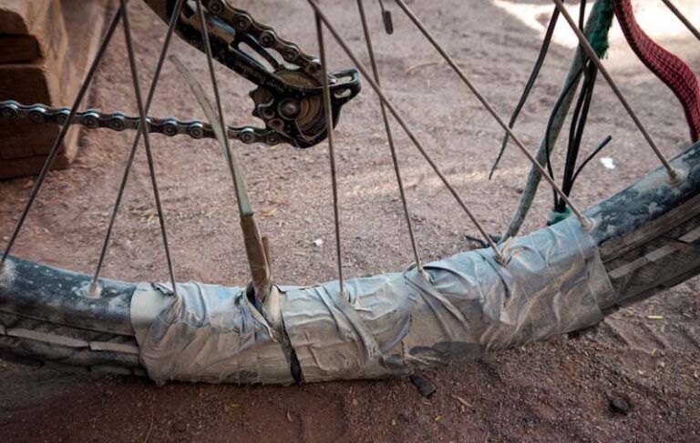 How to Fix a Flat Bike Tire With Duct Tape