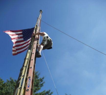 How to Secure a Ladder to a Flagpole